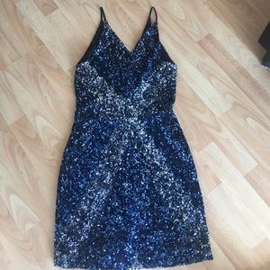 Dress the Population - Blue Sequin Dress